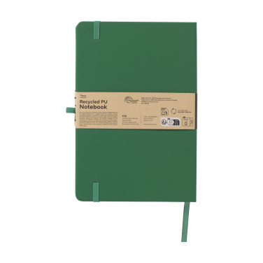 Logo trade promotional merchandise image of: Recycled GRS PU Paper Notebook A5
