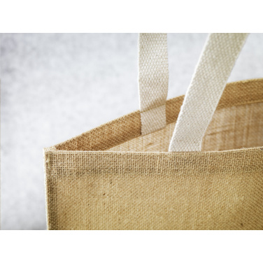 Logo trade promotional merchandise photo of: Madrid Jute Shopper bag