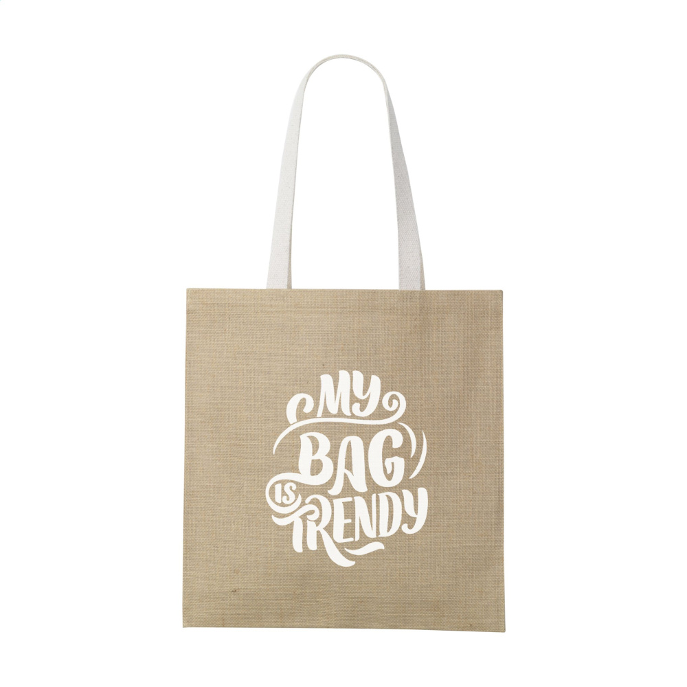 Logo trade promotional merchandise photo of: Madrid Jute Shopper bag