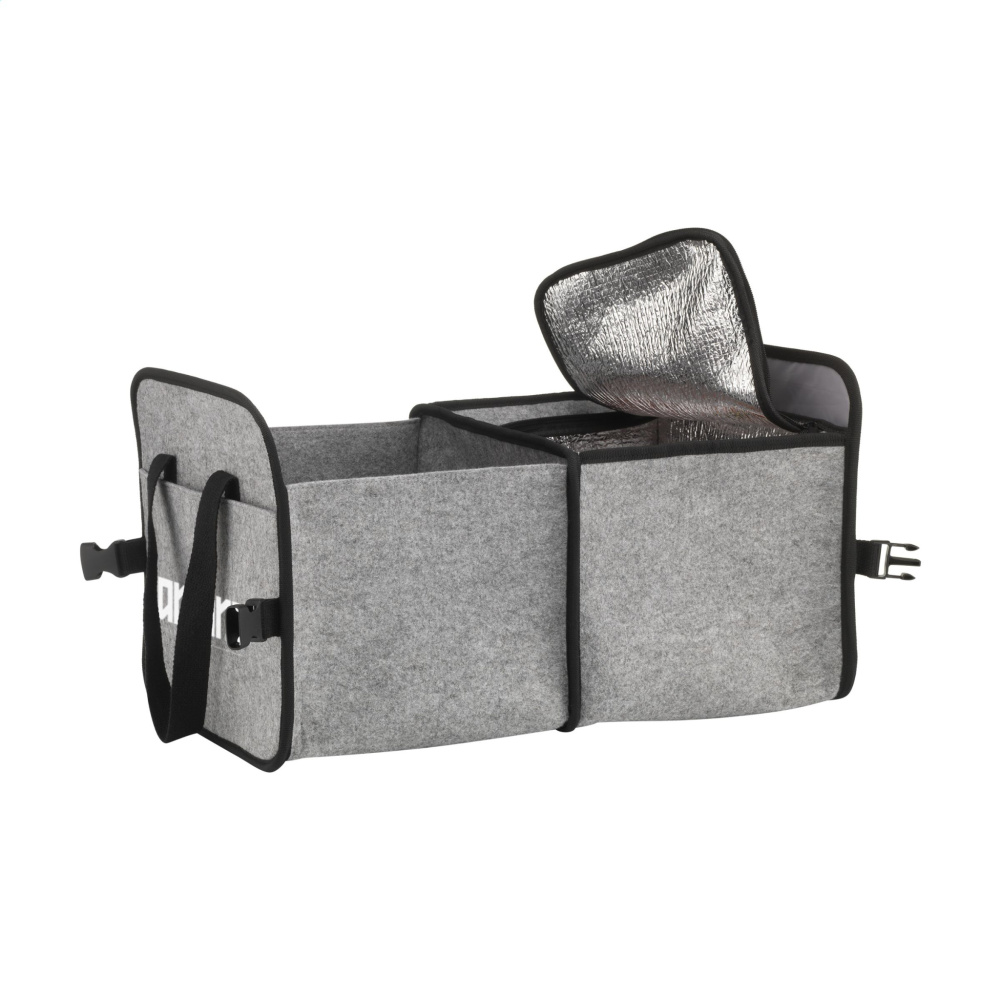 Logotrade promotional gift image of: Trunk GRS RPET Felt Organiser Cooler bag