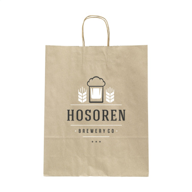 Logo trade promotional gifts picture of: Leaf It Bag recycled grass paper (90 g/m²) M