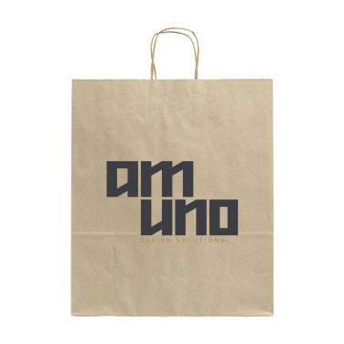 Logo trade business gifts image of: Leaf It Bag Wide recycled grass paper (90 g/m²) L
