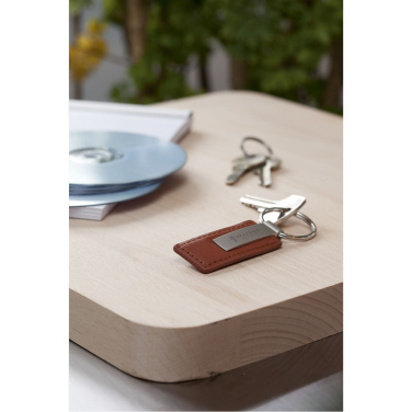 Logo trade advertising products image of: LeatherKey keyring