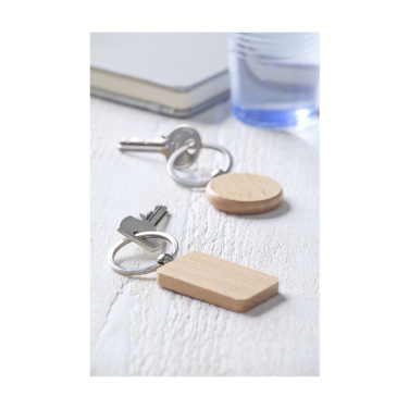 Logotrade promotional giveaways photo of: WoodKey Circle keychain