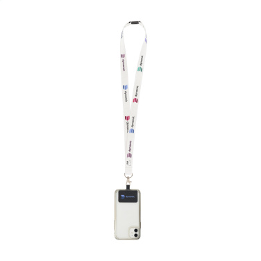 Logo trade promotional gifts image of: Lanyard Sublimation Safety RPET 2 cm with Patch