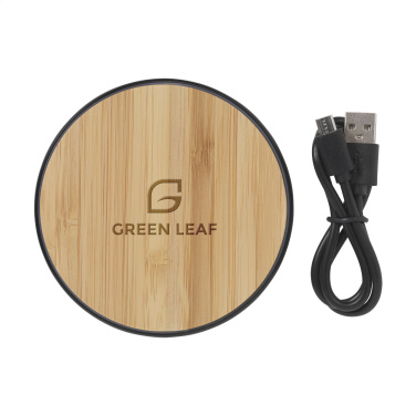 Logotrade promotional item image of: Bamboo 10W Wireless Charger wireless fast charger