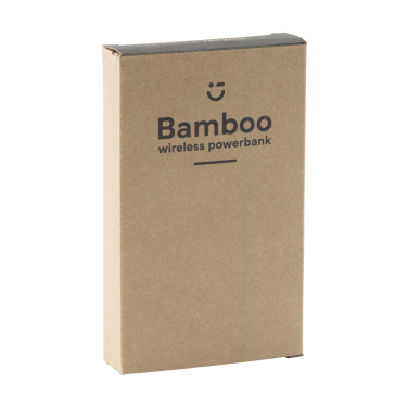 Logotrade corporate gift image of: Bamboo 8000 Wireless Powerbank wireless charger