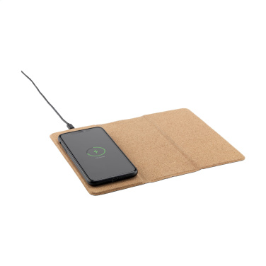 Logotrade corporate gift picture of: Cork Wireless Charging Mousepad