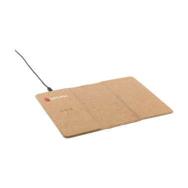 Logo trade promotional merchandise photo of: Cork Wireless Charging Mousepad