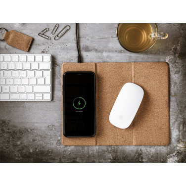 Logotrade promotional products photo of: Cork Wireless Charging Mousepad