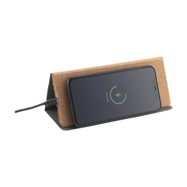 Logo trade corporate gifts image of: Cork Wireless Charging Mousepad