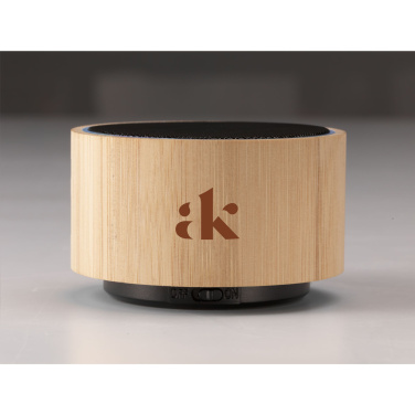 Logo trade promotional products image of: Wave Bamboo Wireless Speaker