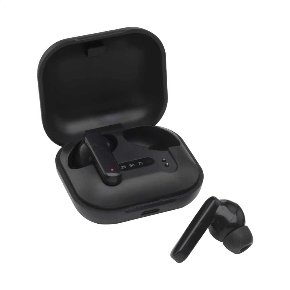 Logo trade corporate gift photo of: Aron TWS Wireless Earbuds in Charging Case