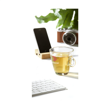 Logo trade promotional gift photo of: Supporto Bamboo phone stand