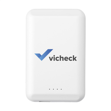 Logo trade promotional merchandise picture of: Force Magnetic RCS Recycled Wireless Powerbank 5000