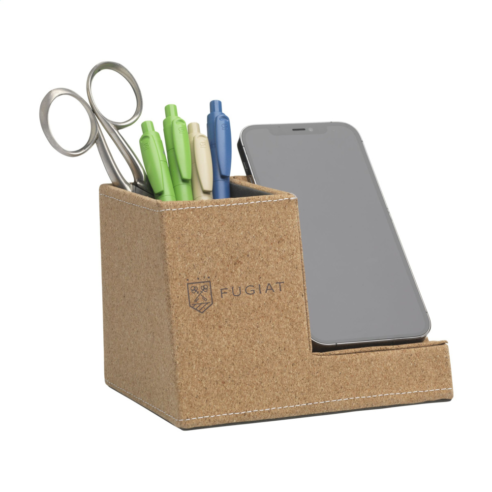 Logotrade promotional gift picture of: Ecork Pen Holder Wireless Charger