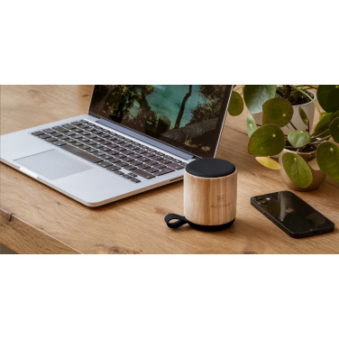 Logo trade promotional gift photo of: Timor Bamboo Wireless Speaker