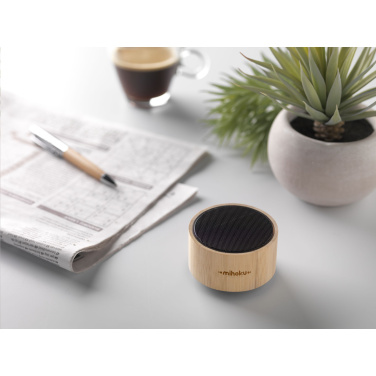 Logo trade business gifts image of: Wave Bamboo Wireless Speaker