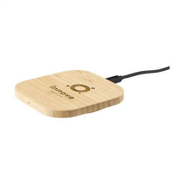 Logotrade promotional product picture of: Bamboo Wireless Charger 15W