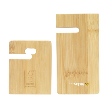 Logo trade corporate gift photo of: Miyo Bamboo Phone Stand