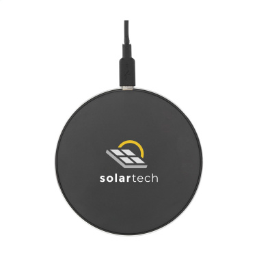 Logo trade promotional items image of: Tecco GRS Recycled Alu 15W Wireless Charger