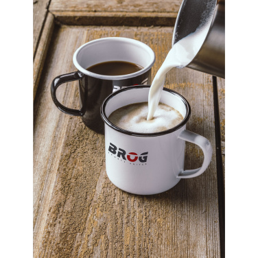 Logo trade promotional giveaways image of: Retro Enamel Mug 350 ml