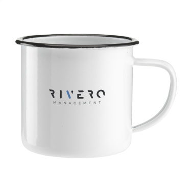 Logo trade promotional giveaway photo of: Retro Enamel Mug 350 ml
