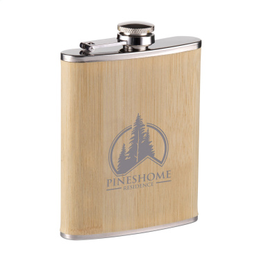 Logo trade corporate gift photo of: Hipflask Bamboo 200 ml drinking bottle