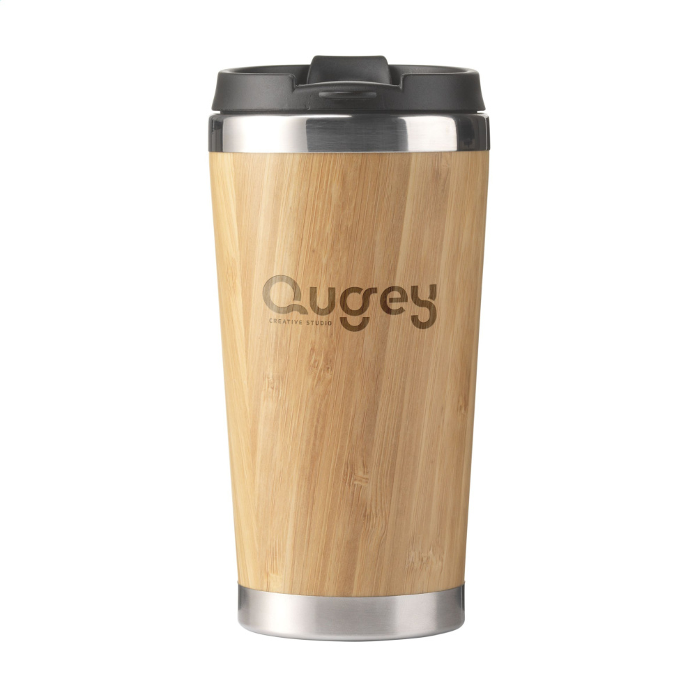 Logo trade promotional giveaways picture of: Tokyo 450 ml bamboo thermo cup