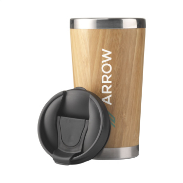 Logo trade promotional giveaways image of: Tokyo 450 ml bamboo thermo cup