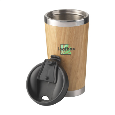 Logo trade promotional giveaways picture of: Tokyo 450 ml bamboo thermo cup