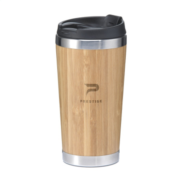 Logo trade promotional giveaways image of: Tokyo 450 ml bamboo thermo cup