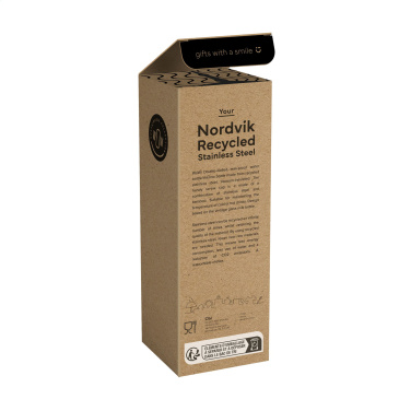 Logo trade corporate gift photo of: Nordvik RCS Recycled Steel 500 ml drinking bottle