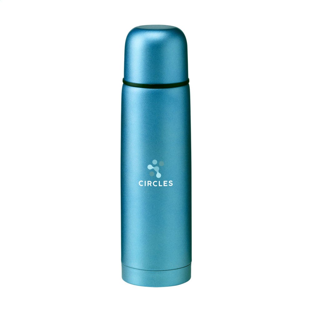 Logo trade promotional products image of: Frosted Bottle RCS Recycled Steel 500 ml thermo bottle