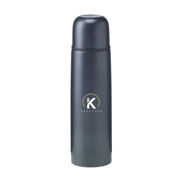 Logo trade promotional giveaway photo of: Frosted Bottle RCS Recycled Steel 500 ml thermo bottle