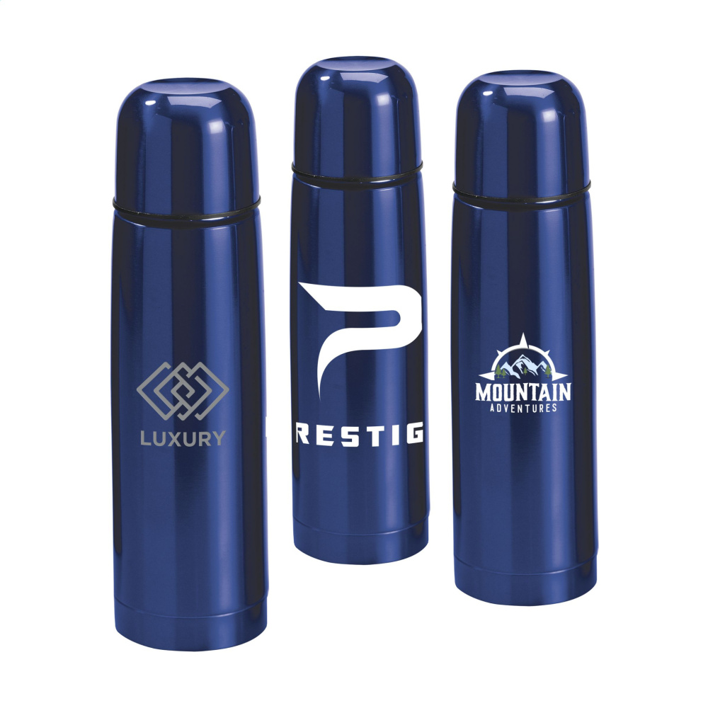 Logo trade promotional merchandise photo of: ThermoColour RCS Recycled Steel 500 ml thermo bottle