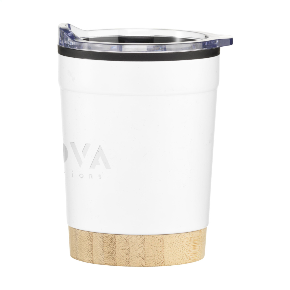 Logo trade advertising products picture of: Kobe Bamboo RCS Recycled Steel 350 ml coffee cup