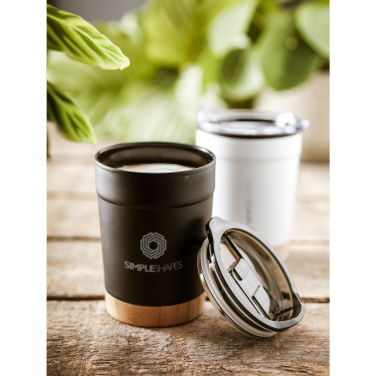 Logotrade promotional product image of: Kobe Bamboo RCS Recycled Steel 350 ml coffee cup