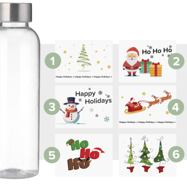 Logotrade promotional merchandise picture of: Senga GRS RPET Bottle 500 ml X-Mas