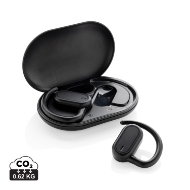 Logo trade promotional gift photo of: Fitsound RCS recycled plastic open ear TWS earbuds