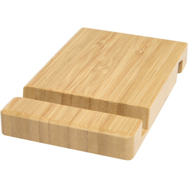 Logo trade promotional merchandise photo of: Bubup bamboo 2-angled tablet and phone stand