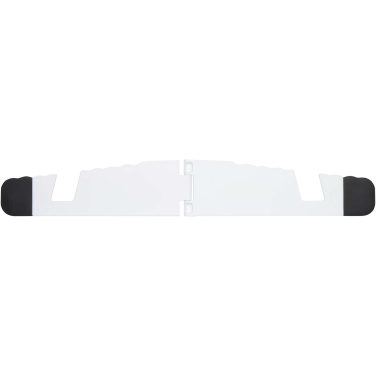 Logo trade business gift photo of: Buna recycled plastic foldable tablet and phone stand