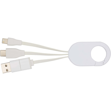 Logo trade promotional giveaways image of: Troop 4-in-1 recycled plastic charging cable