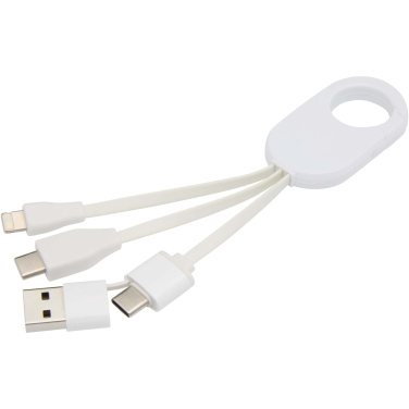 Logo trade corporate gifts image of: Troop 4-in-1 recycled plastic charging cable