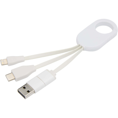 Logo trade business gifts image of: Troop 4-in-1 recycled plastic charging cable