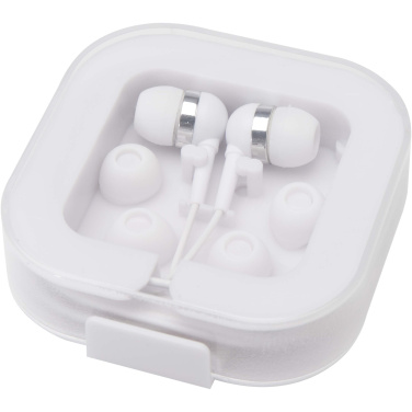 Logo trade promotional merchandise image of: Dofida wired Type-C earbuds with recycled plastic storage box