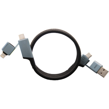 Logo trade promotional products image of: SCX.design C52 100W 4-in-1 rPET magnetic ultra fast charging cable 