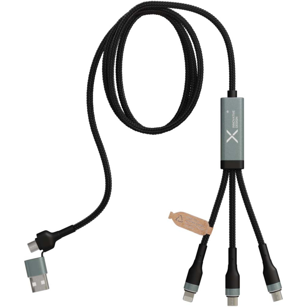 Logotrade promotional product image of: SCX.design C53 100W 5-in-1 rPET ultra fast charging cable