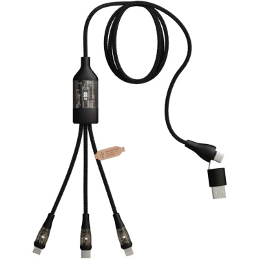 Logo trade promotional giveaways picture of: SCX.design C50 5-in-1 fast charging 100W/5A cable with digital display