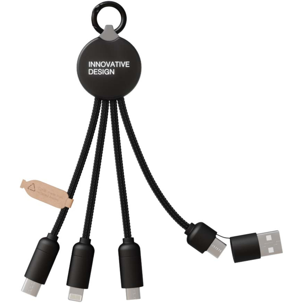 Logo trade promotional items image of: SCX.design C14 15W 5-in-1 charging cable